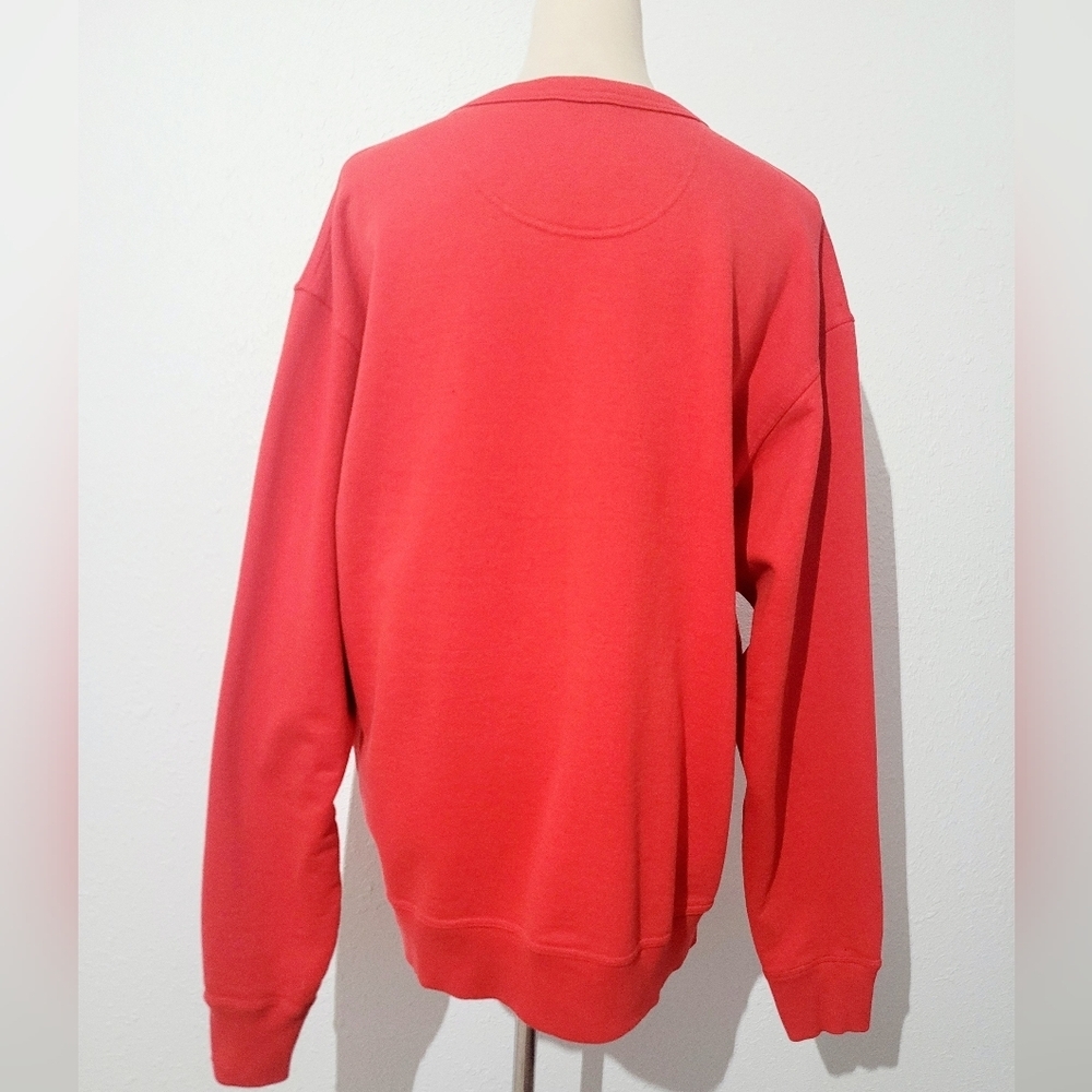 Champion Red Crewneck Sweatshirt Unisex Size Large Classic Logo Pullover - Picture 6 of 12